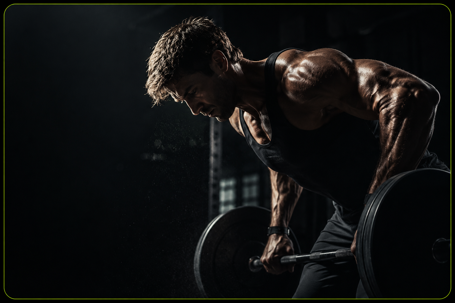 A lifter under a challenging load, the science of muscle growth